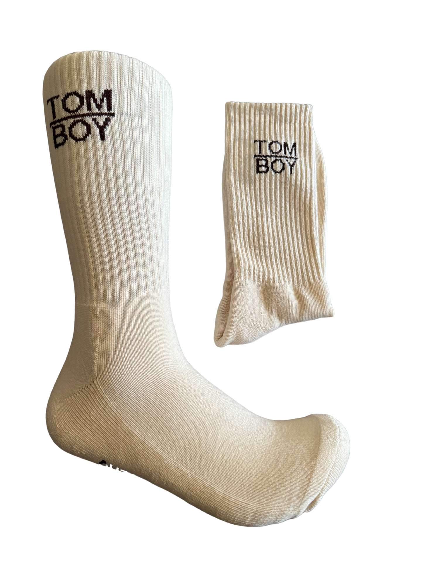 Cream TOMBOY crew socks